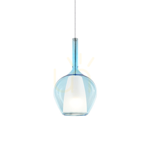 Check Pendant Light Ideallux Kalique Blue 18 cm 359960