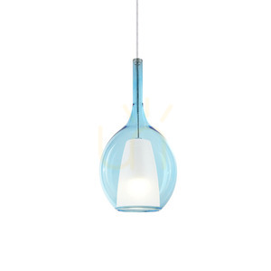 Pendant Light Ideallux Kalique Blue Chrome 18 cm 360041 small 0