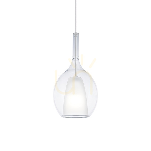 Check Pendant Light Ideallux Kalique Transparent Chrome 18 cm 360034