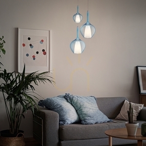 Pendant Light Ideallux Kalique Amber Glass 28 cm 359632 small 1