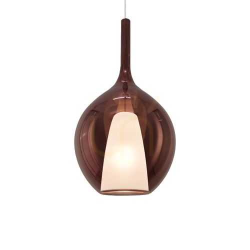 Check Pendant Light Ideallux Kalique Copper 28 cm 359663
