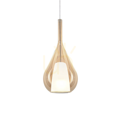 Check Pendant Light Ideal Lux Kalique Amber Glass 18 cm 360058