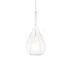 Pendant Light Ideallux Kalique Transparent Glass 18 cm 360072 small 0