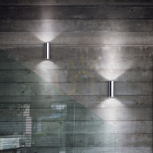 Check Wall Light Ideallux LOOK Brass GU10 2-Light 370071