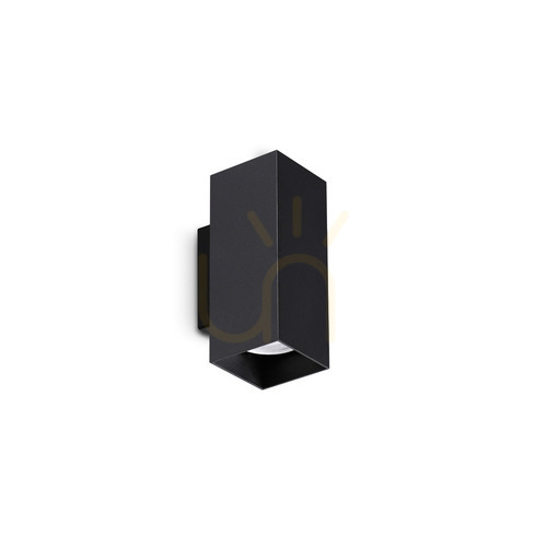 Check Wall Light Ideallux LOOK 353937 Black Up Down GU10 2x28W Aluminium 6 cm
