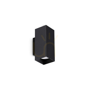 Wall Light Ideallux LOOK 353937 Black Up Down GU10 2x28W Aluminium 6 cm small 0