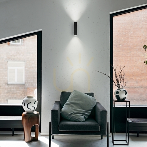 Check Wall Light Ideallux Look Brass LED 3000K 2-Light 370712