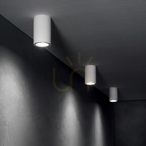 Pendant Light Ideal Lux Look 371436 Gypsum Cylinder GU10 7x40 cm small 1