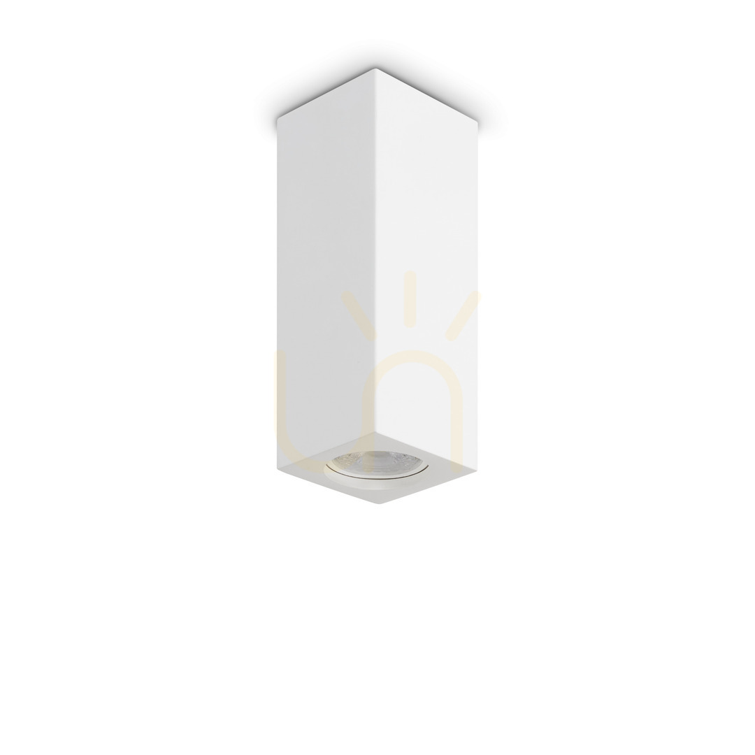 Plafon sufitowy Ideallux Look 355764 GU10 gipsowy okrągły 7x20 cm