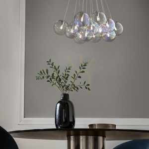 Ceiling Light Diffuser Ideallux MAPA Black Glass Aluminum 28 cm 371788 small 1