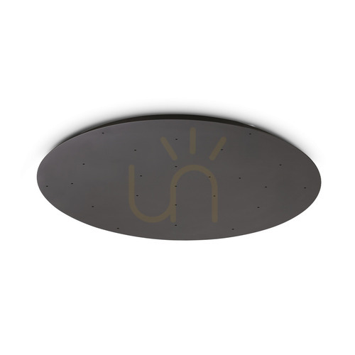 Check Ceiling Canopy Ideallux MAPA Black 105 cm Aluminum Metal Glass 371948