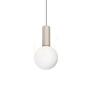 Pendant Light Ideallux ODEON White Glass Metal 15 cm 349190 small 0
