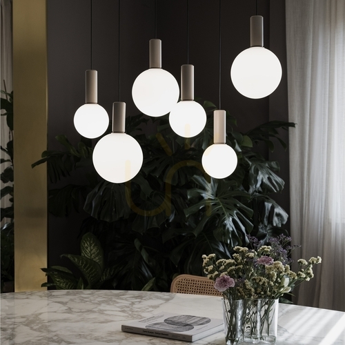 Check Pendant Light Ideallux ODEON 349213 White 85 cm 3-Light LED