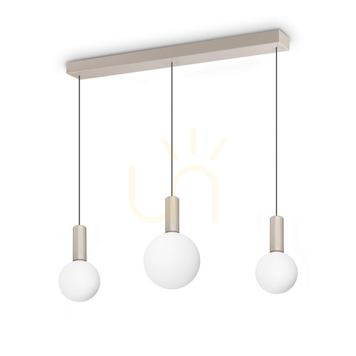 Check Pendant Light Ideallux ODEON 349213 White 85 cm 3-Light LED
