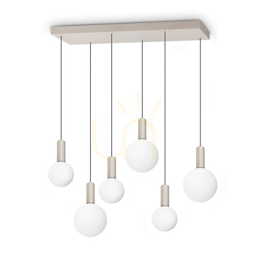 Check Pendant Light Ideallux ODEON White Metal Glass LED 88 cm 349220