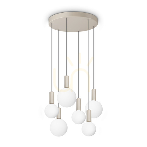 Check Pendant Light Ideallux Odeon White Metal Glass LED 57 cm 349237