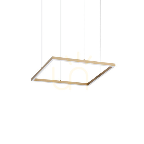 Check Pendant Light Ideallux Oracle Slim Brass 50 cm LED 3000K 370415
