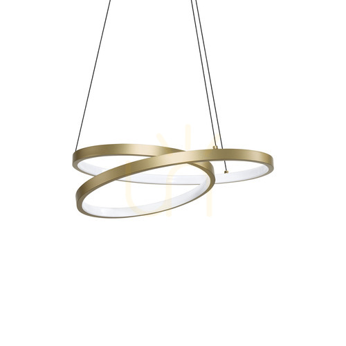 Check Pendant Light Ideallux OZ 364971 Brass 40 cm LED 3000K