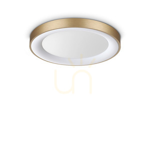 Plafon sufitowy Ideallux Planet 370637 LED 25W 50 cm czarny mosiężny small 0