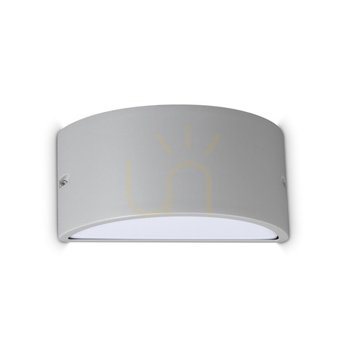 Check Outdoor Wall Lamp Ideallux REX 370965 Grey Round 25 cm IP44