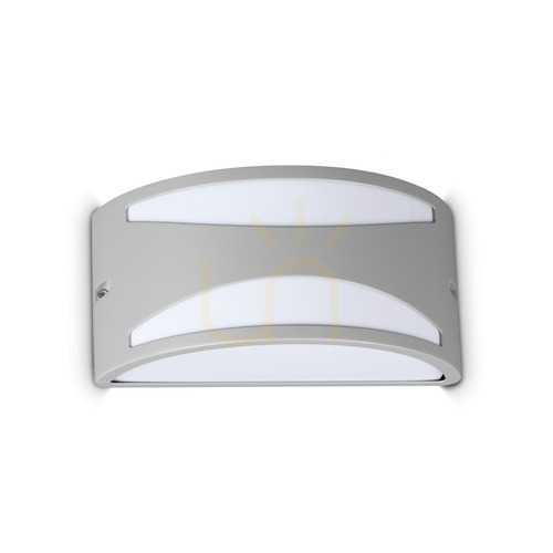 Check Outdoor Wall Lamp Ideallux REX 370972 Grey Round 25 cm IP44