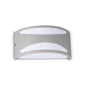 Outdoor Wall Lamp Ideallux REX 370972 Grey Round 25 cm IP44 small 0