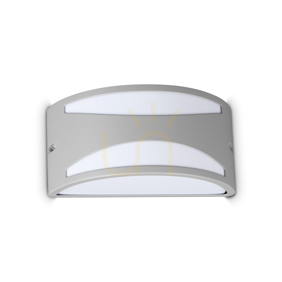 Outdoor Wall Lamp Ideallux REX 370972 Grey Round 25 cm IP44