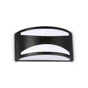 Outdoor Wall Lamp Ideallux REX 118642 Black Round 25 cm IP44 small 0