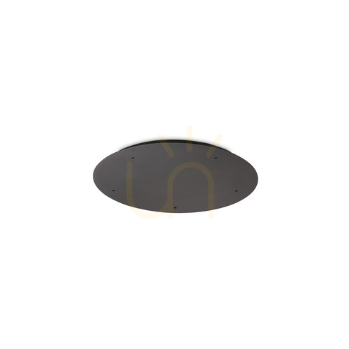 Check Ceiling Rose Ideallux Rosone 364858 Black Aluminum Ø45 cm