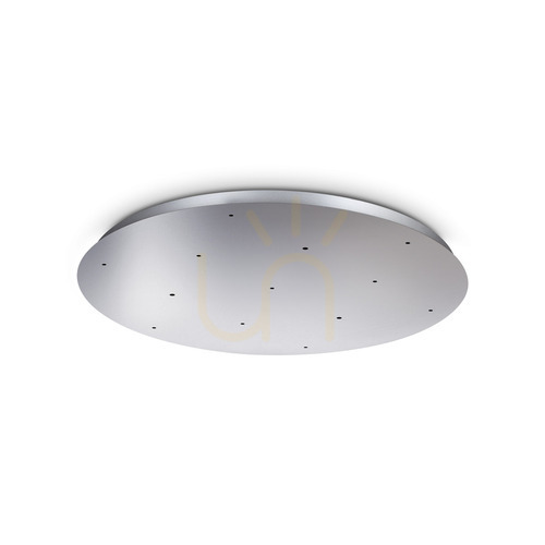 Check Round Ceiling Rose Ideallux Rosone 344348 Chrome Aluminum 75 cm
