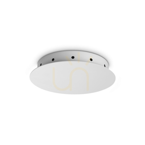 Check Ceiling Rose Ideallux Rosone 370729 White Aluminum Ø18 cm