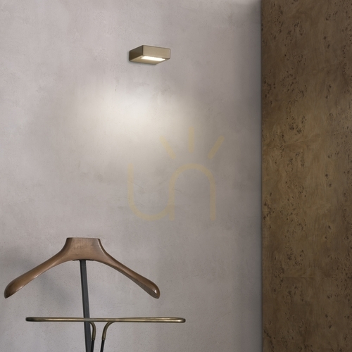 Check Wall Light Ideallux TAB 354552 Brass LED 24W Round 10 cm