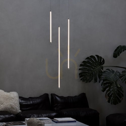 Check Pendant Light Ideallux Tubix White Glass Metal 7 cm LED 11W 352671
