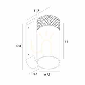 Wall Light Max Light Fusion White W0419 small 0