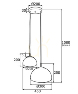 Argon Trini Pendant Light White Opal Glass Brass 2x15W SKU 902 small 1