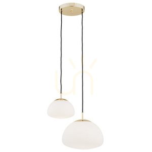 Argon Trini Pendant Light White Opal Glass Brass 2x15W SKU 902 small 0