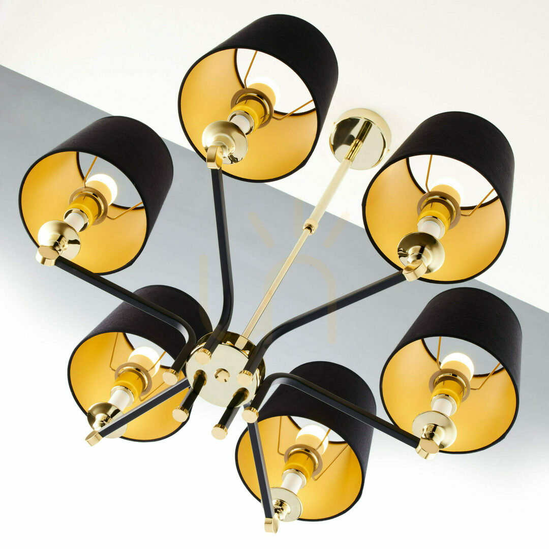 View ABANDO Chandelier Gold E27 JUPITER ABANDO Chandelier Gold E27 JUPITER