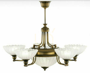 CARMEN Brass E27 chandelier JUPITER small 1