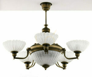 CARMEN Brass E27 chandelier JUPITER small 13