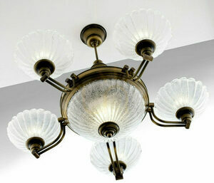 CARMEN Brass E27 chandelier JUPITER small 6