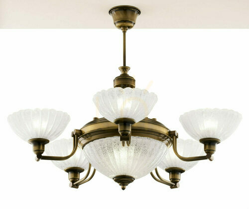 Check CARMEN Brass E27 chandelier JUPITER