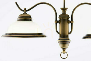 OPAL Brass E27 chandelier JUPITER small 7