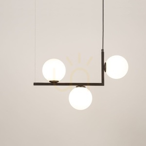 Pendant Light Sigma Andy 3 Black Glass G9 12W 52 cm 33609 small 1