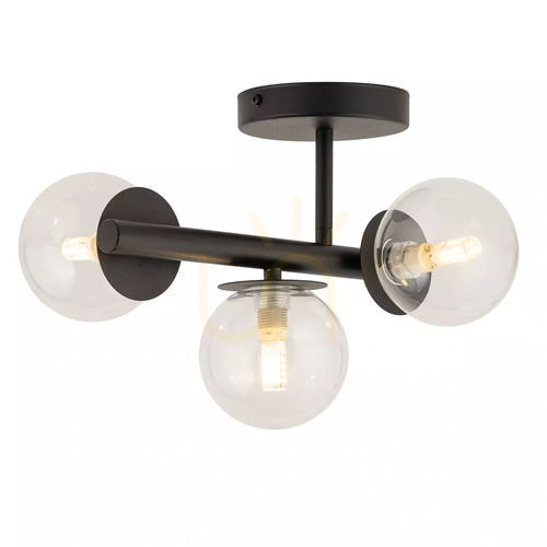 Check Plafond Sigma Avola 3 Black Transparent G9 40794