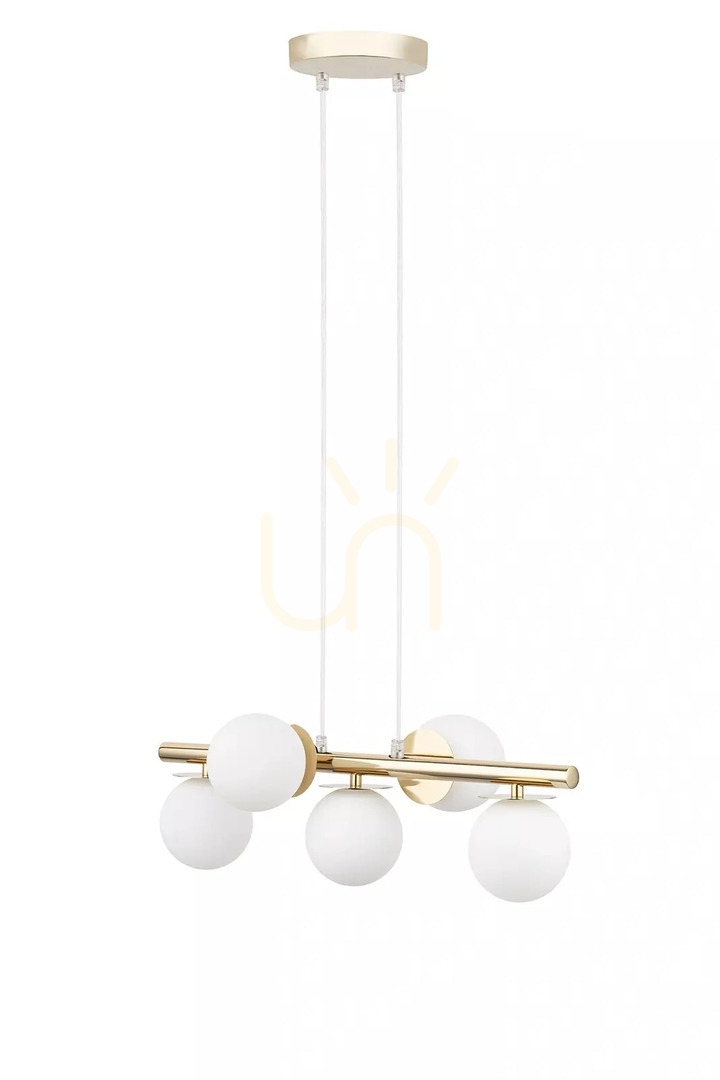 Pendelleuchte Sigma Avola 5-flammig gold/weiß G9 40795