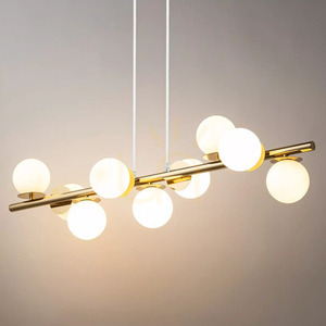 AVOLA Sigma Gold White Pendant Light 9x G9 Adjustable 40797 small 1