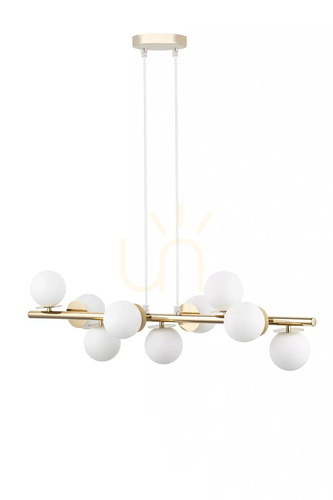 Check AVOLA Sigma Gold White Pendant Light 9x G9 Adjustable 40797