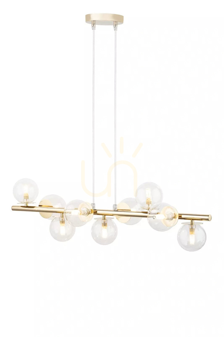 Pendelleuchte Sigma AVOLA 9-flammig Gold Transparent Glas 40801