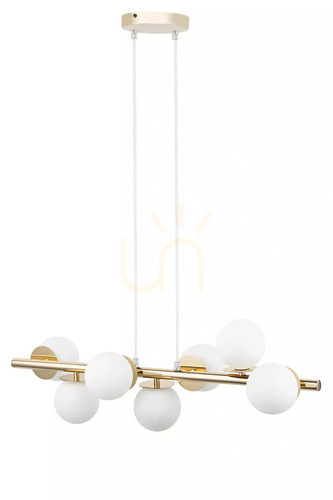 Check Sigma AVOLA 7-Light Gold White Pendant Lamp G9 40796
