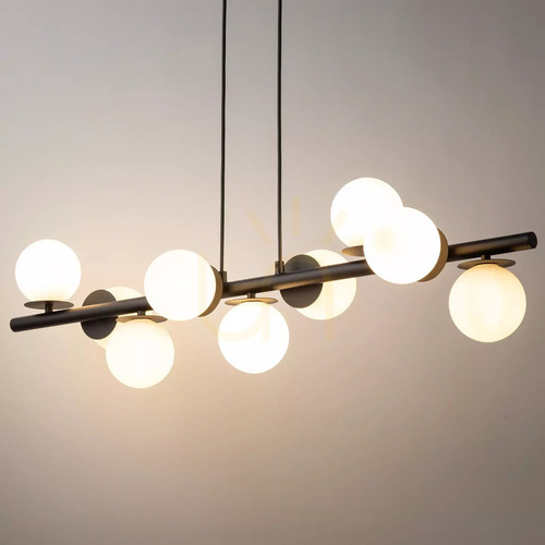 Check Sigma AVOLA 9-Light Black White Pendant Lamp 40789